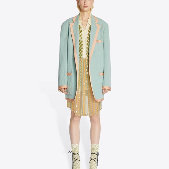Dries Van Noten Oversized Single Breasted Blazer Jacket